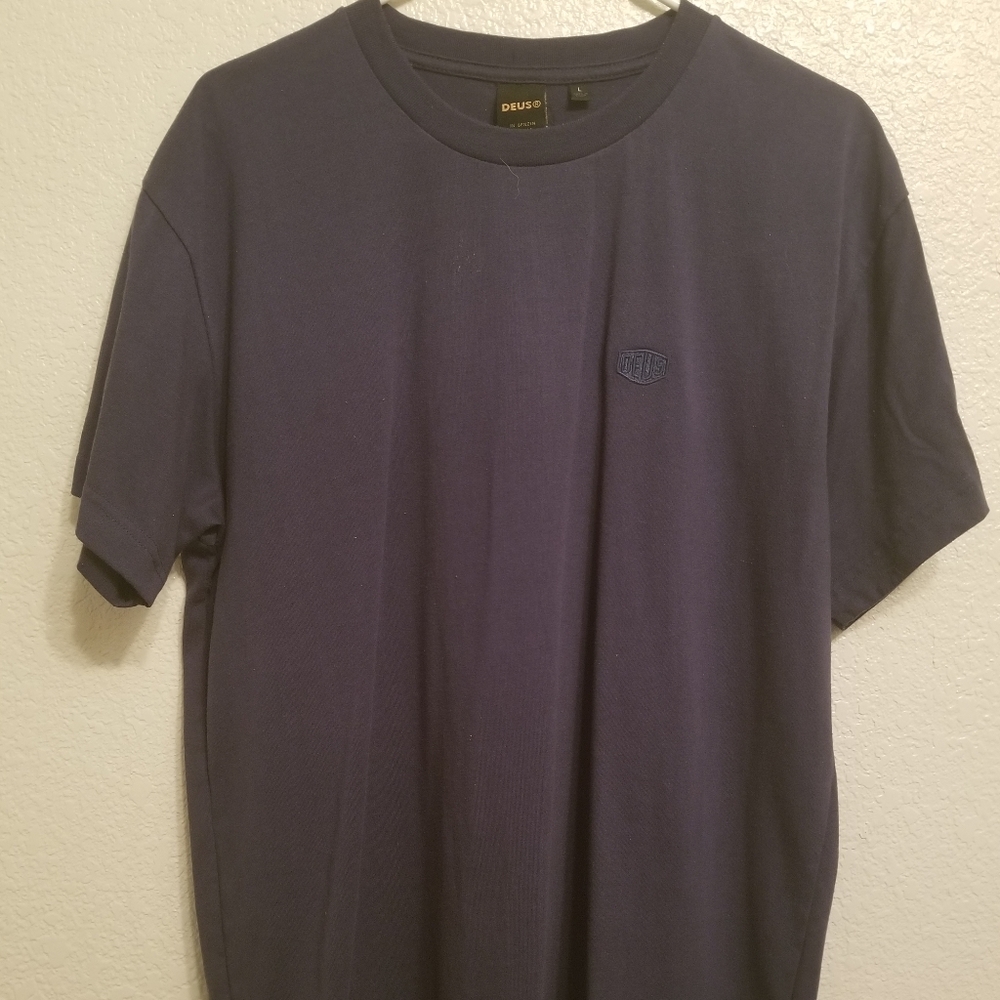 Navy Blue Deus Ex Machina T Shirt Large